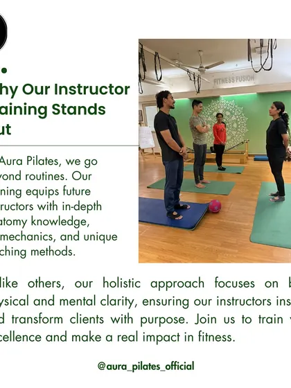 My instructor training is different. I go beyond basic routines to give you a deep understanding of anatomy and biomechanics. The goal is to build both physical skill and mental clarity, so you can leave here ready to inspire and make a real impact as a Pilates professional.