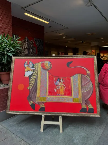 Exploring commissioned art for our new projects at a Delhi art gallery. We believe art is essential for giving a space soul and a unique identity.
