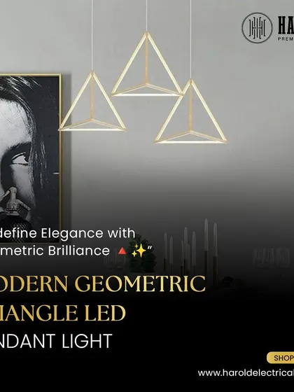 Redefine elegance with geometric brilliance. This Modern Geometric Triangle LED Pendant Light uses clean lines and minimalist forms to create a striking visual statement in any contemporary space.