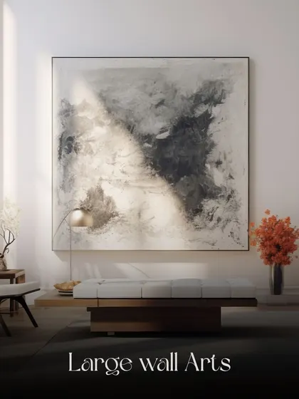 Make a statement with large wall art. A single, oversized piece of art can anchor a room, provide a focal point, and express your personal style in a bold and impactful way.
