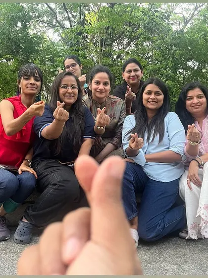 A fun, informal moment with some of the amazing women from my cohort. The network and friendships built during this program are just as valuable as the lessons learned.