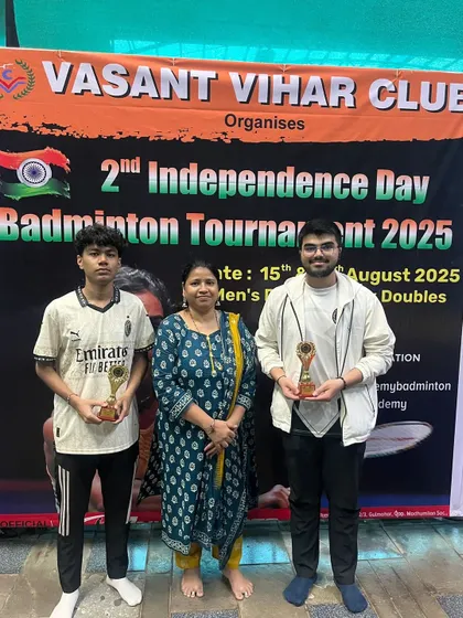 Two young champions from the Independence Day tournament.
