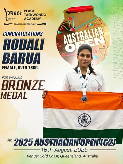 Rodali Barua makes India proud, securing a bronze medal at the 2025 Australian Open. Her performance in the over 73kg category continues her legacy as one of India's top fighters.