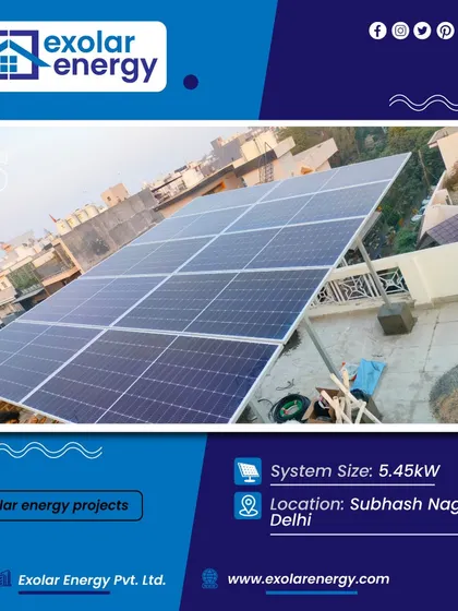 This 5.45 kW system in Subhash Nagar, Delhi, is a great example of a compact and efficient solar solution. It's an ideal starting point for homeowners looking to begin their solar journey.