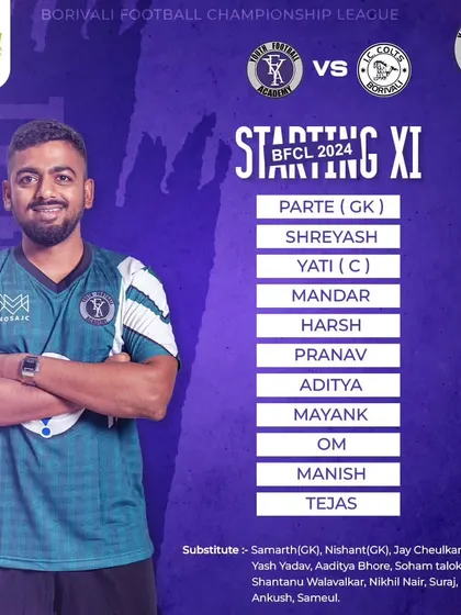 Announcing our starting XI against the I.C. Colts. A strong lineup featuring a mix of experienced players and young talent, ready for the challenge.