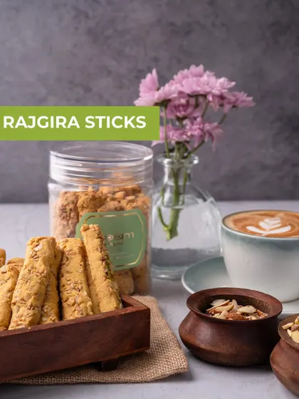 My Rajgira Sticks are a perfect 'faraal' or fasting snack for Maha Shivratri. Healthy, flavourful, and baked, they make fasting both easy and delicious.