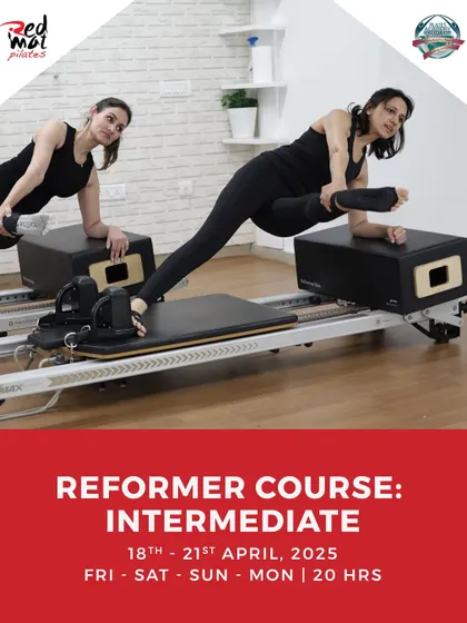 Our Intermediate Reformer Course in April is for those ready to elevate their teaching. This 20-hour program dives into more advanced exercises and programming.