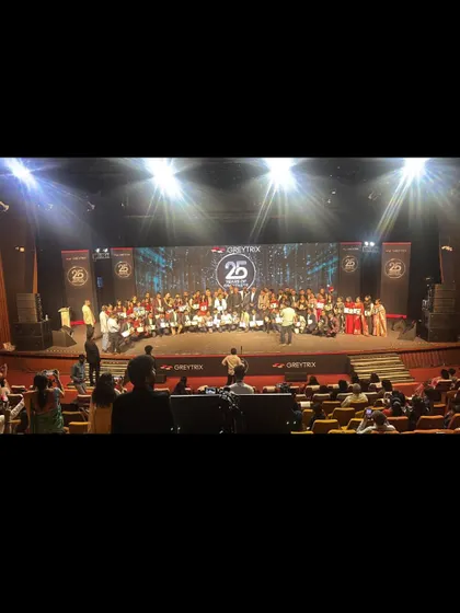 A full-house view of the Greytrix 25 years celebration. We executed the show calling, content, and trophy management for this milestone corporate event.