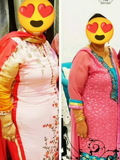 Another view of my client from Kuwait's incredible progress. Her journey shows that even with challenging conditions like PCOD and being in a pre menopausal stage, targeted nutrition can lead to amazing results.
