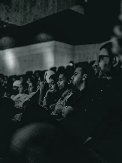 A view of Ayushmann Khurrana and his family enjoying the concert from the audience.