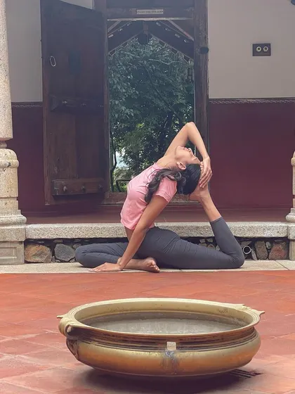 Ekapada Rajakapotasana (One-Legged King Pigeon Pose). This beautiful and deep backbend is excellent for improving flexibility in the hips, pelvis, and groin muscles.