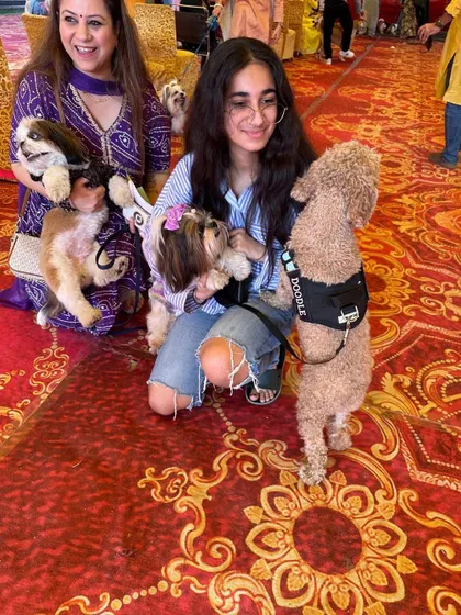 The same joyful group photo as seen in image 24, capturing the community feel of our events where multiple families and their dogs come together.