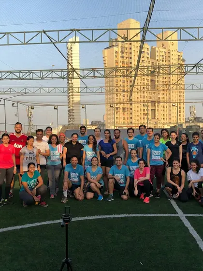 A group photo with my outdoor bootcamp crew. The community and shared effort make the hard work more rewarding.