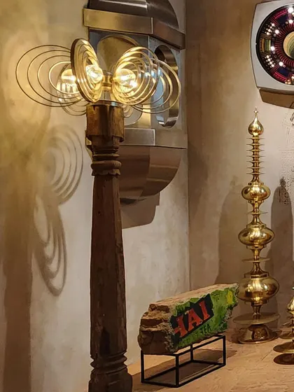 A repeat of image 45, curated objects from the 'Indofuturism' installation.