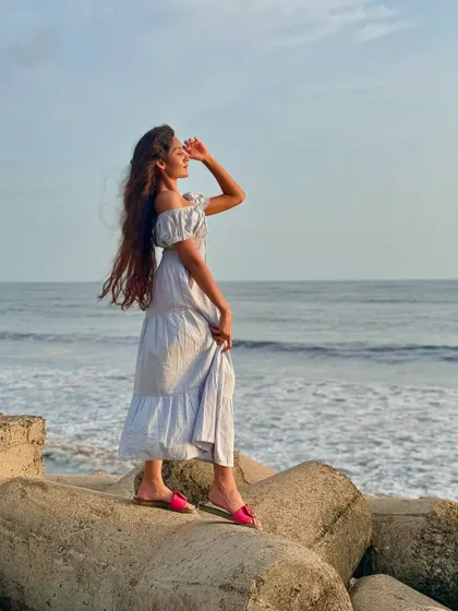 Looking out towards the horizon, shielding my eyes from the sun. Every day brings a new view and a new adventure.