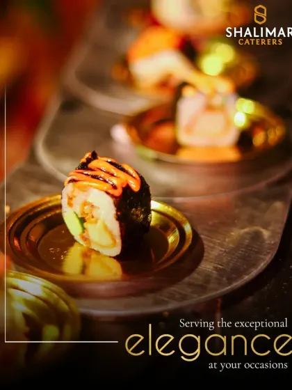 Serving exceptional elegance at your occasions. Our chefs expertly prepare authentic Japanese sushi, a perfect light and refined option for corporate gatherings.