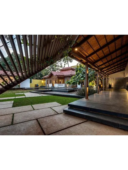 The design creates a scripted path through the museum grounds, with views framed by new architectural elements. Stepping stones, tree courts, and ponds are all part of this curated spatial experience.
