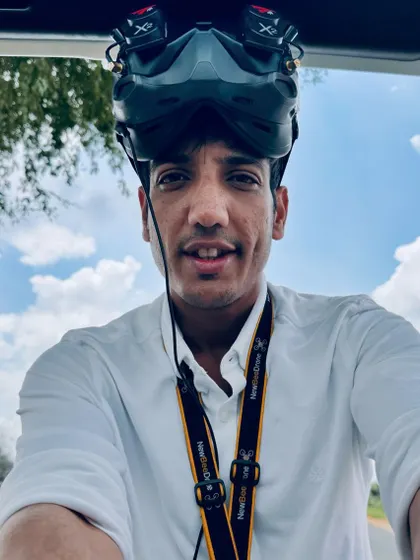 Just a random selfie while out on a flying session. The FPV goggles are practically a part of me.