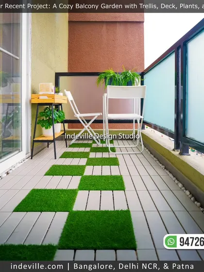A duplicate image of the clean and simple balcony setup, showing the effective use of minimal elements for a modern look.