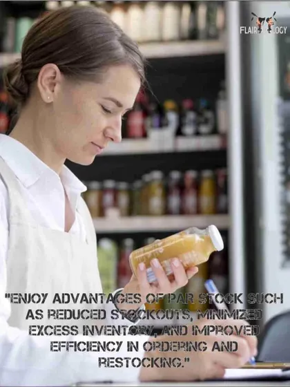 The advantages of using a PAR stock system include reduced stockouts, minimized excess inventory, and improved efficiency in ordering and restocking.