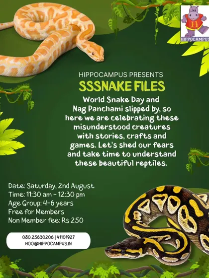 Ssslither over for the Sssnake Files! On World Snake Day, we work to shed our fears by learning about these misunderstood creatures through stories, crafts, and games.