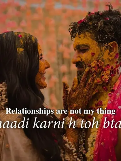 For those who are serious about marriage, we are the serious matchmakers. This candid moment from a haldi ceremony reflects the joy and commitment that begins when you are ready to say "I do".