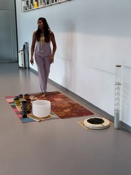 Walking through the space to feel its energy before a private session begins. It's important for me to be grounded and centered to best serve my client.