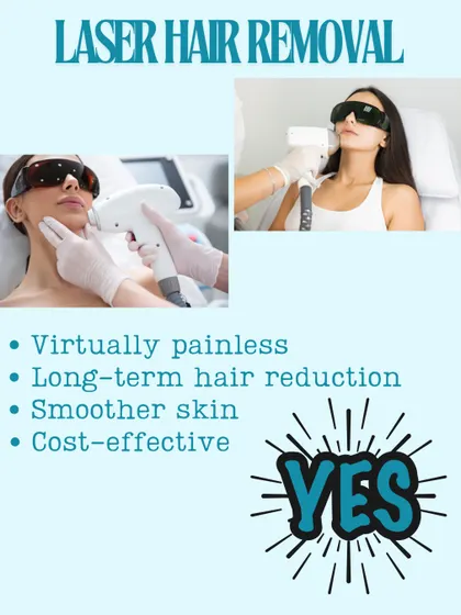The benefits of laser hair removal are clear: it's virtually painless, offers long-term hair reduction, results in smoother skin, and is more cost-effective over time than waxing or shaving.