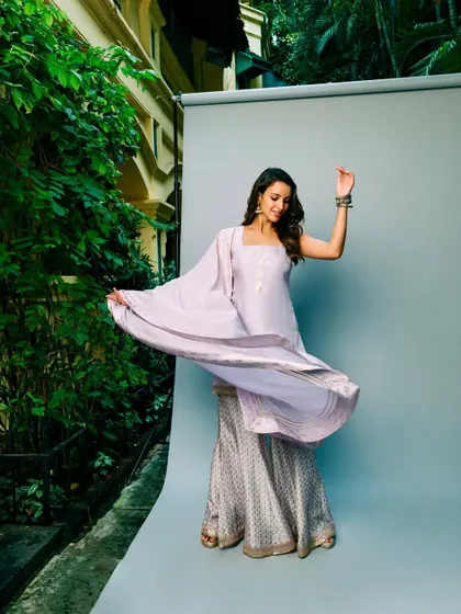 The joy of a great outfit! Tripti twirling in her House of Masaba sharara.