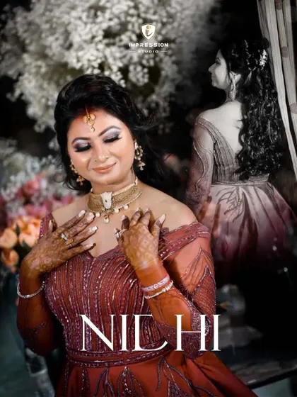 The wedding fantasies peak when the reality looks like knitted dreams. A beautiful portrait of the bride on her reception day.