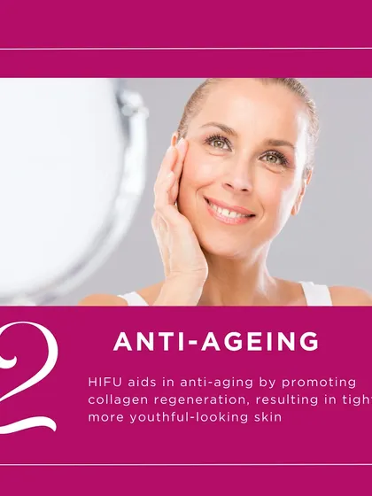 HIFU is a powerful anti-aging tool because it promotes natural collagen regeneration. This process leads to tighter, more youthful-looking skin without the need for injectables or surgery.
