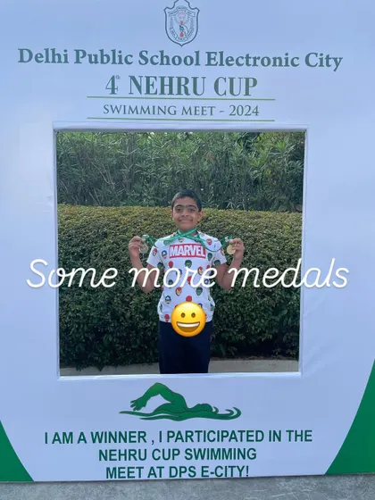 Some more medals for Ishaan! It's always a proud moment to see our swimmers with their hard-earned awards after a competition.