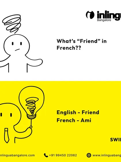 A duplicate post teaching the word "friend" in French, ensuring this basic vocabulary lesson reaches a wider audience.