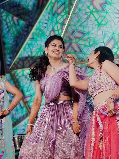 Sisters not related by blood but related by heart. This performance by the bride and her new sisters-in-law was a beautiful symbol of their blossoming friendship.