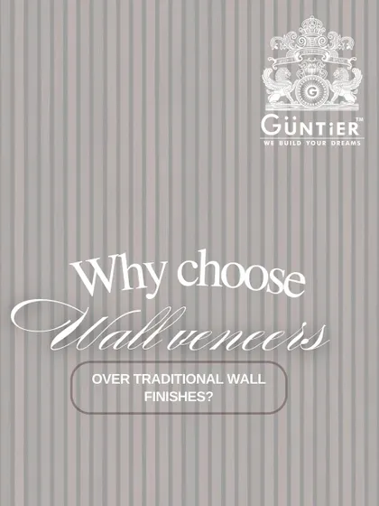 This graphic explains why wall veneers are a superior choice over traditional finishes. They offer durability, texture, and a custom luxury feel.