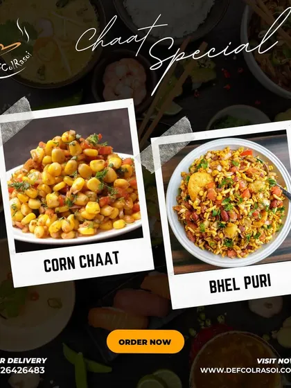 Our chaat special, featuring Corn Chaat and Bhel Puri. These are light, tangy, and perfect for a quick, flavorful snack.