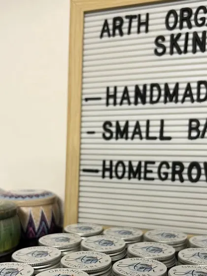 My little letter board says it all: Handmade, Small Batch, Homegrown. These are the principles I stand by, and I love sharing them with everyone who visits my stall.