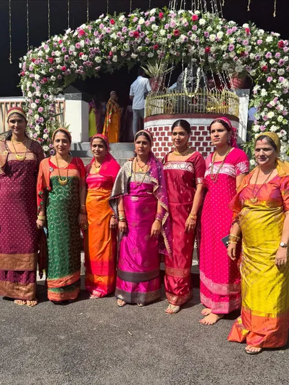 Pictured here with the wonderful women of my family, all dressed in traditional Kodava attire. Our culture is built on a strong sense of community and family.