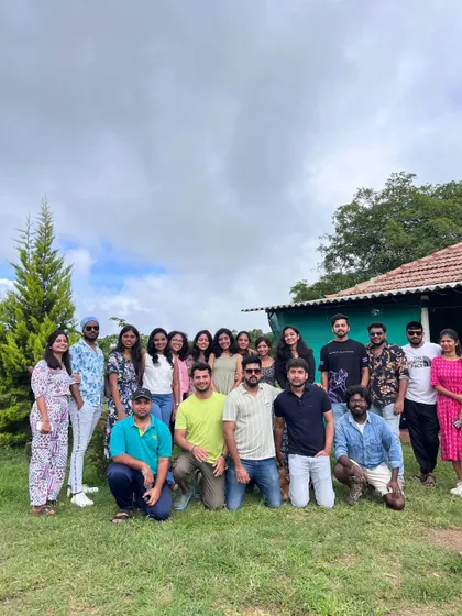 The full group from our long weekend trip, posing at the homestay.
