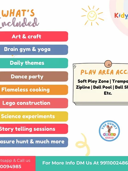 Wondering what's included in a summer camp? This graphic details the wide range of activities, from art and yoga to science experiments and treasure hunts, that I look for in quality programs.