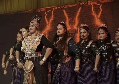 A scene from 'Ramayan' showcasing the powerful group dynamics and character interactions that are central to our dance dramas.