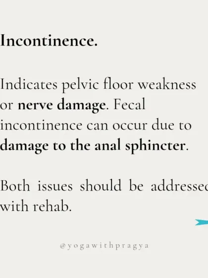 Incontinence after childbirth is a common but not normal symptom. It indicates pelvic floor weakness or nerve damage and should be addressed with proper rehabilitation from a pelvic floor specialist.
