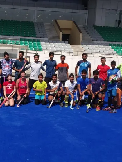 An amazing match with embassy officials from all over the globe joining my academy team. Hockey is a universal language.