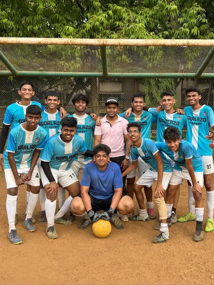 The full squad after a great practice match, showing the unity and spirit of the team.