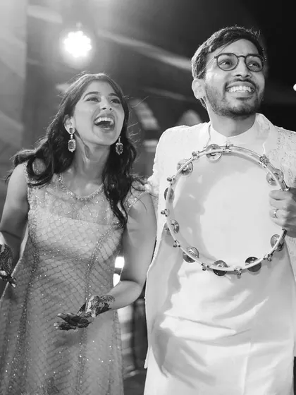 A happy black and white shot of the couple enjoying the music. Sometimes the simplest moments are the most powerful.