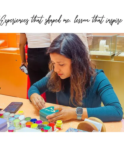 Here I am at an event, sharing my entrepreneurial journey. A big part of my story is the community we've built and the joy we create together through art.