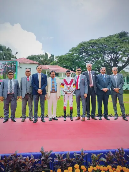 The presentation ceremony for The Ardent Knight Trophy with the winning team of Victoria Doresaani.