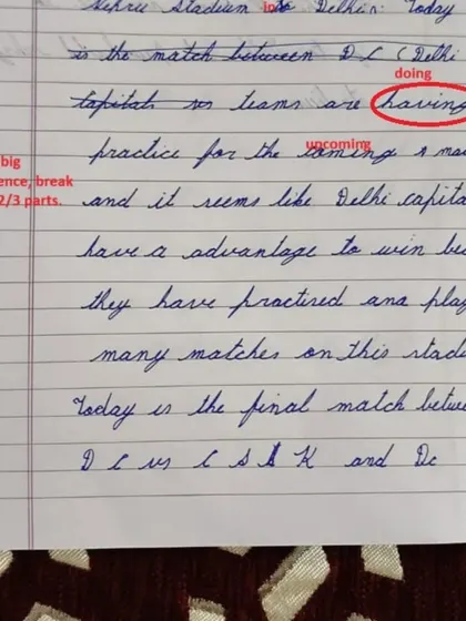 Breaking down long sentences is a common challenge. Here, I'm showing a student how to make their writing clearer and more powerful by using shorter, more direct sentences. It’s a simple trick that dramatically improves readability.