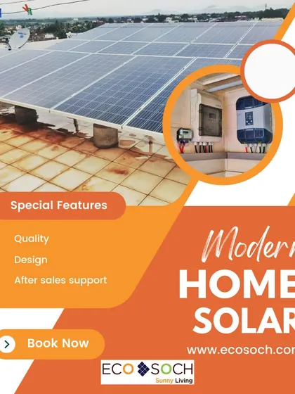 A graphic showcasing a modern home solar setup. We emphasize our special features: quality components, thoughtful design, and reliable after-sales support to ensure your system runs smoothly for years.