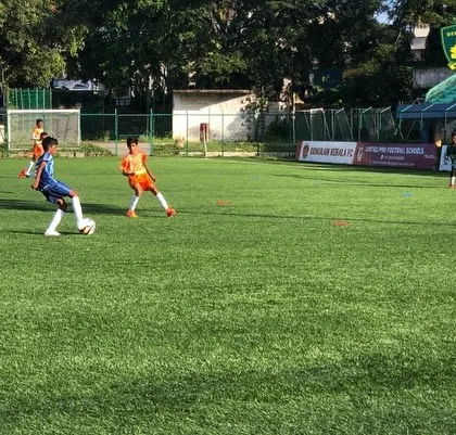 Action from our U-13 team's dominant 9-1 victory in the KSFA Youth Premier League match against Dynamic Sporting FA, played at the iconic KSFA Stadium in Bengaluru.